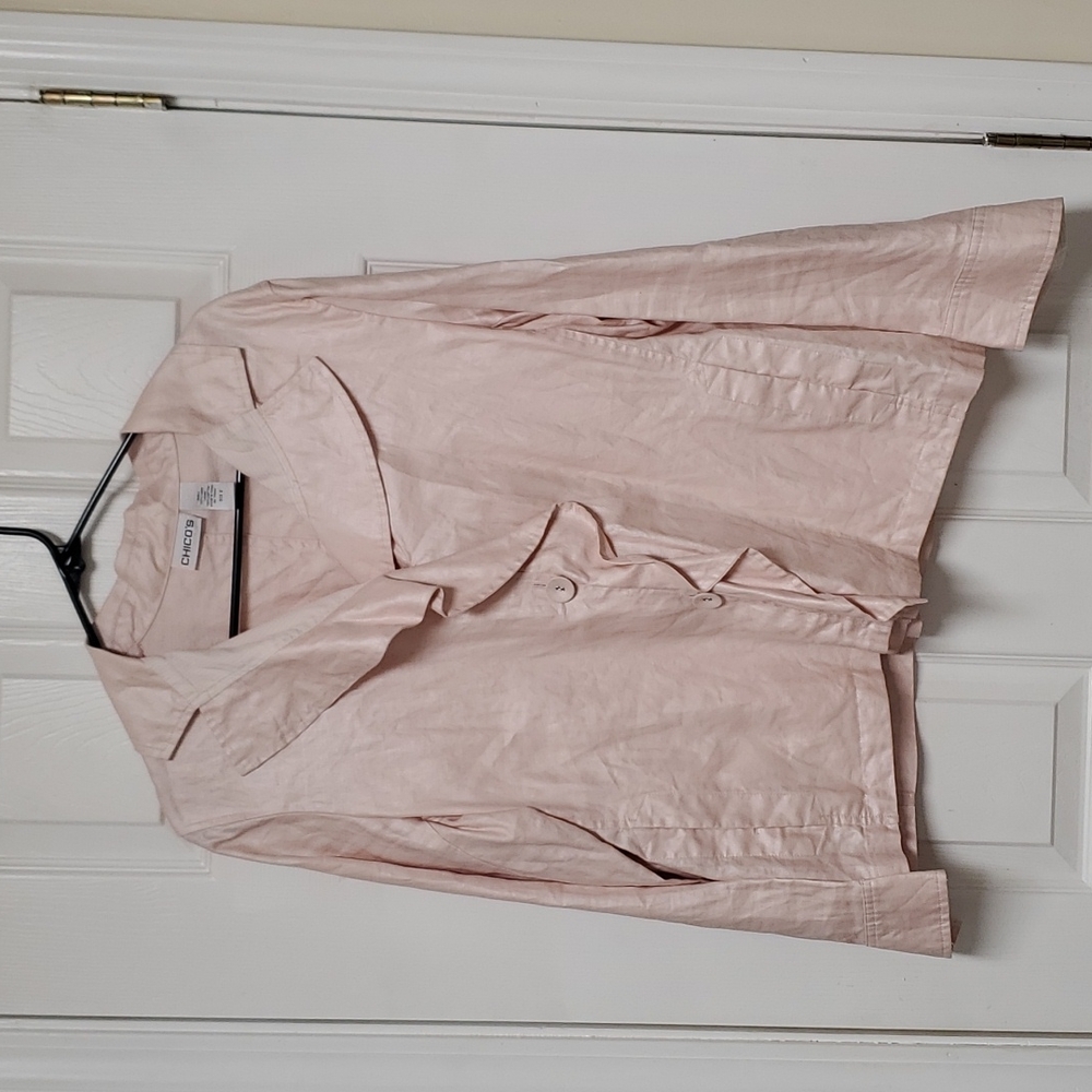 CHICO'S Ladies Blazer, Size 2, champagne